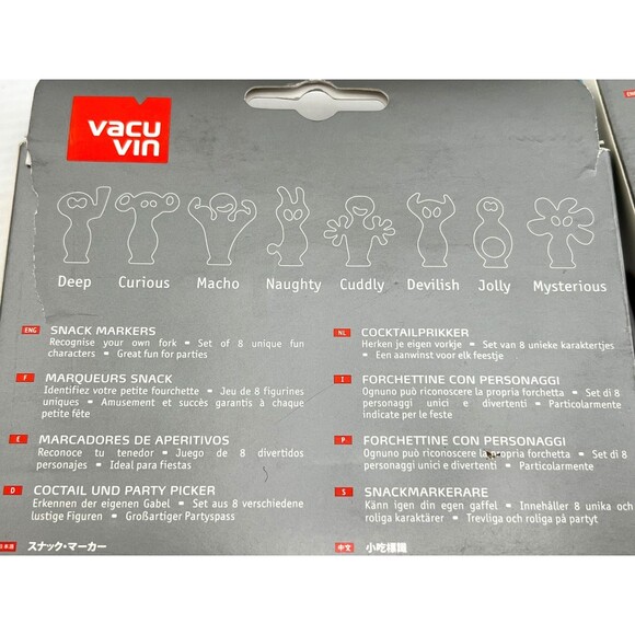 NIB VACU VIN Party People Snack Markers Hors D'oeuvres Appetizer Forks 16pc Set - Picture 5 of 5
